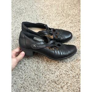 Earth Origins Leather Shooties Marietta Macy Heeled Sandals Women's 8